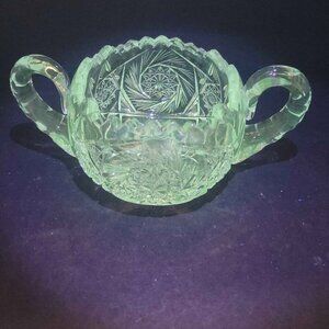 American Brilliant Period (ABP) Cut Glass Open Sugar Bowl